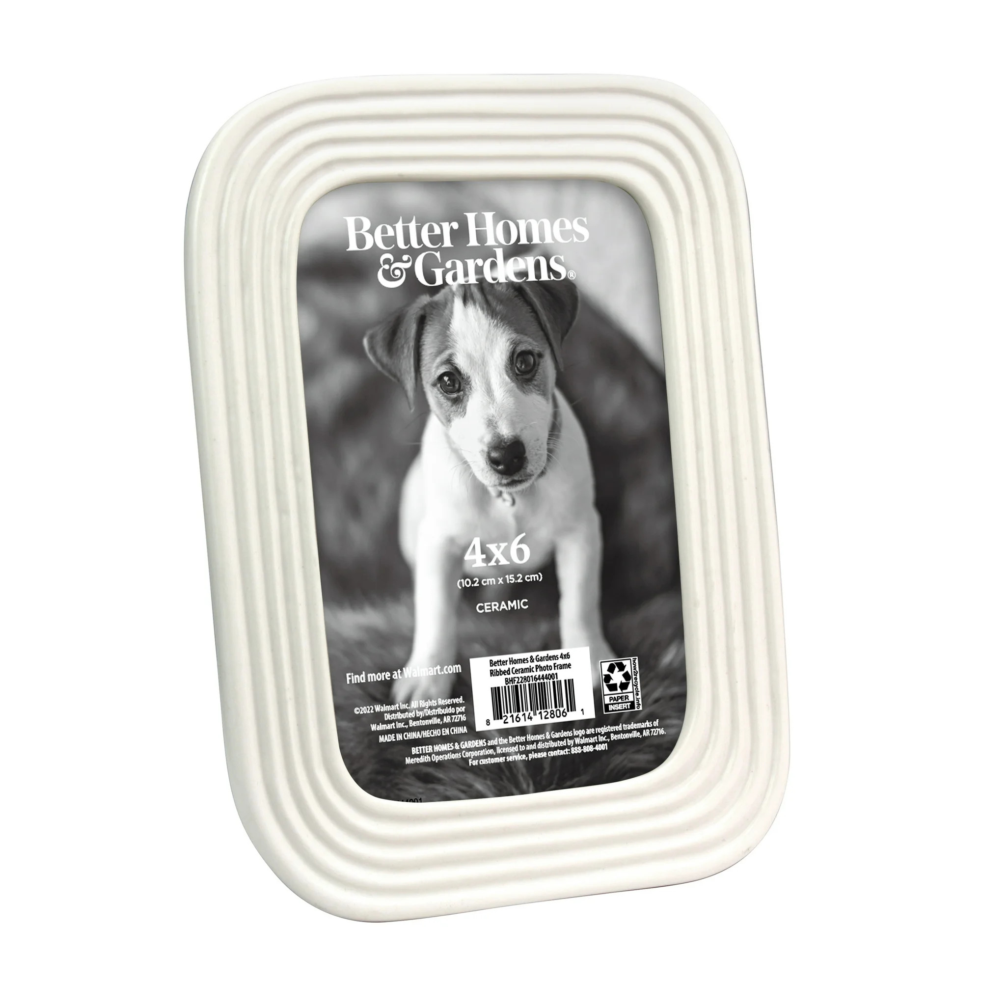 Better Homes & Gardens 4x6 Ceramic Tabletop Picture Frame, White | Walmart (US)