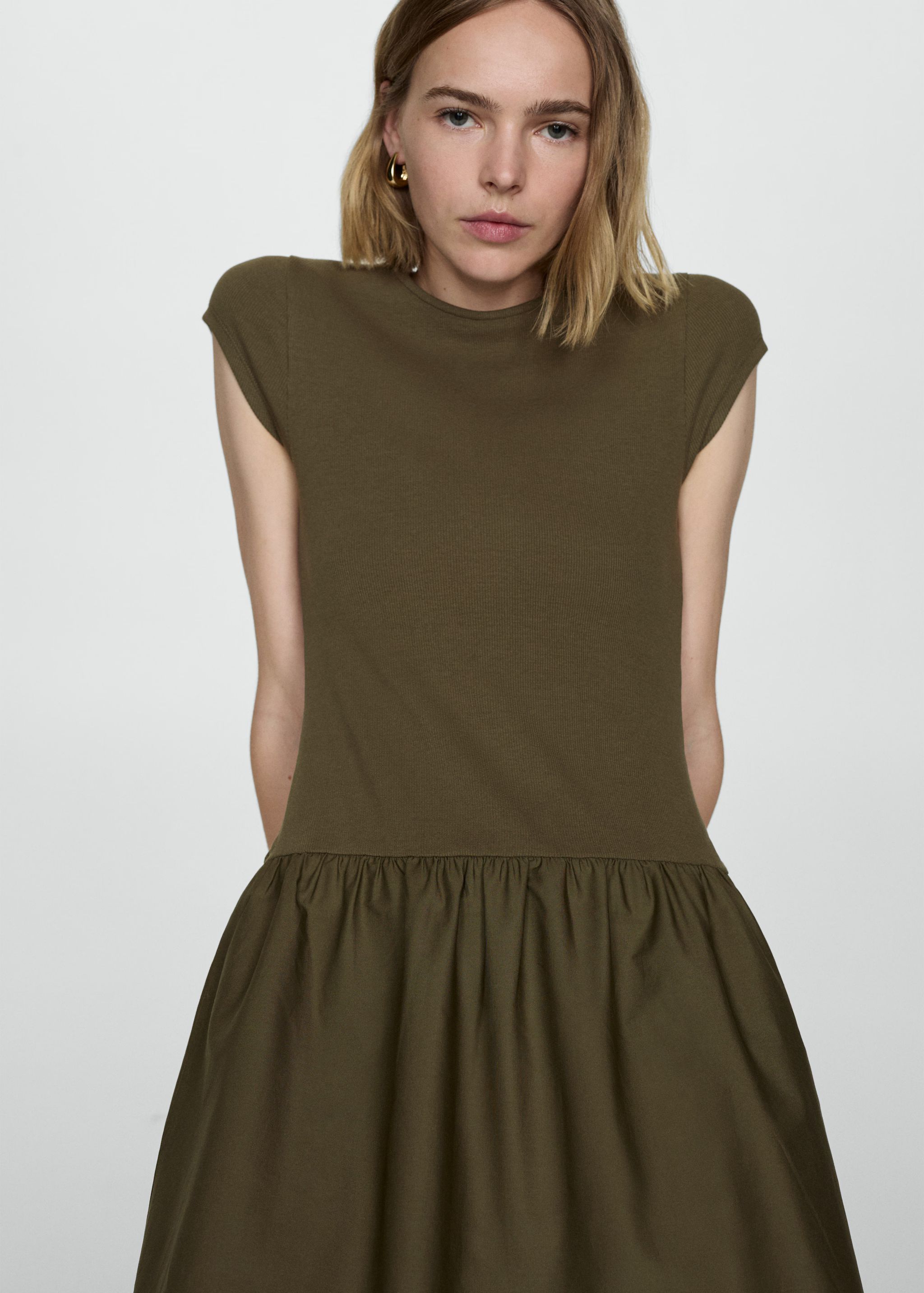 Flared dress with ruffled hem - Woman | MANGO United Kingdom | MANGO (UK)