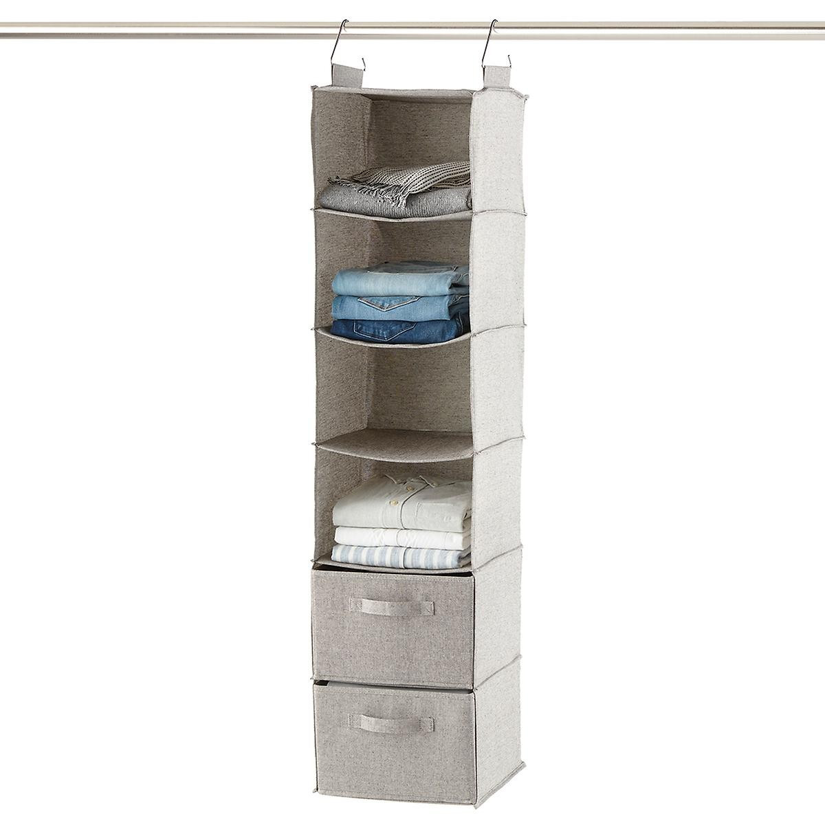 Grey 6-Compartment Hanging Sweater Organizer | The Container Store