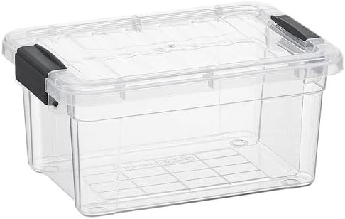 Superio Clear Storage Box with Lid, 1.85 Quart Plastic Container Bins for Organizing, Stackable C... | Amazon (US)