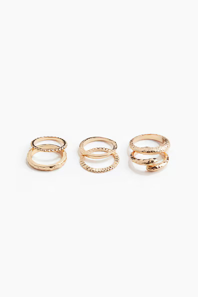 H & M - 6-Pack Rings - Gold | H&M (US + CA)