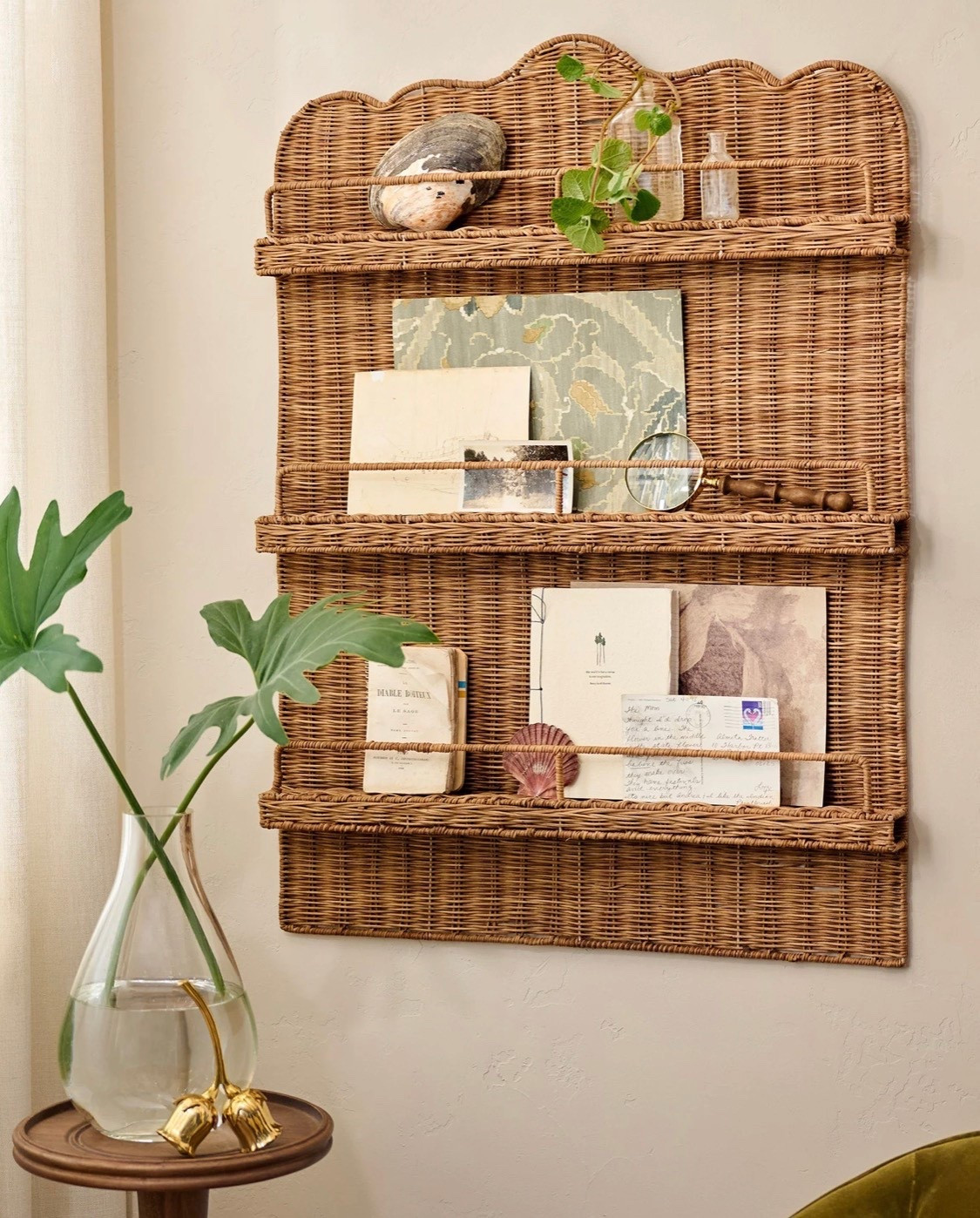 Down-to-earth yet brimming with personality, our Robin Woven Rattan Display Shelf brings together organic materials and classic design for a naturally beautiful display. The practical piece includes three textured shelves and a sweet scalloped edge, giving you plenty of room to layer and style however you’d like.

#LTKmomlife #LTKmorningroutine #LTKHome