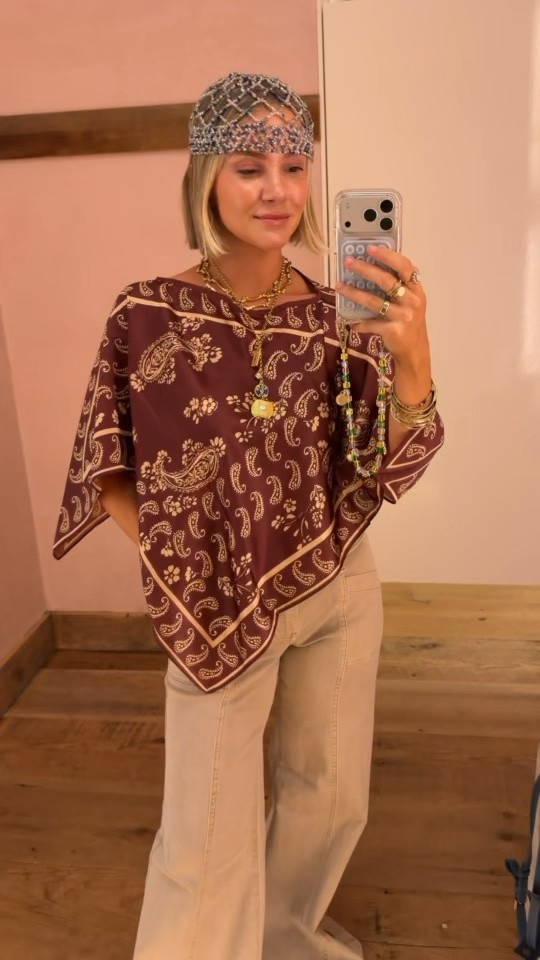 The scarf top does the talking for me