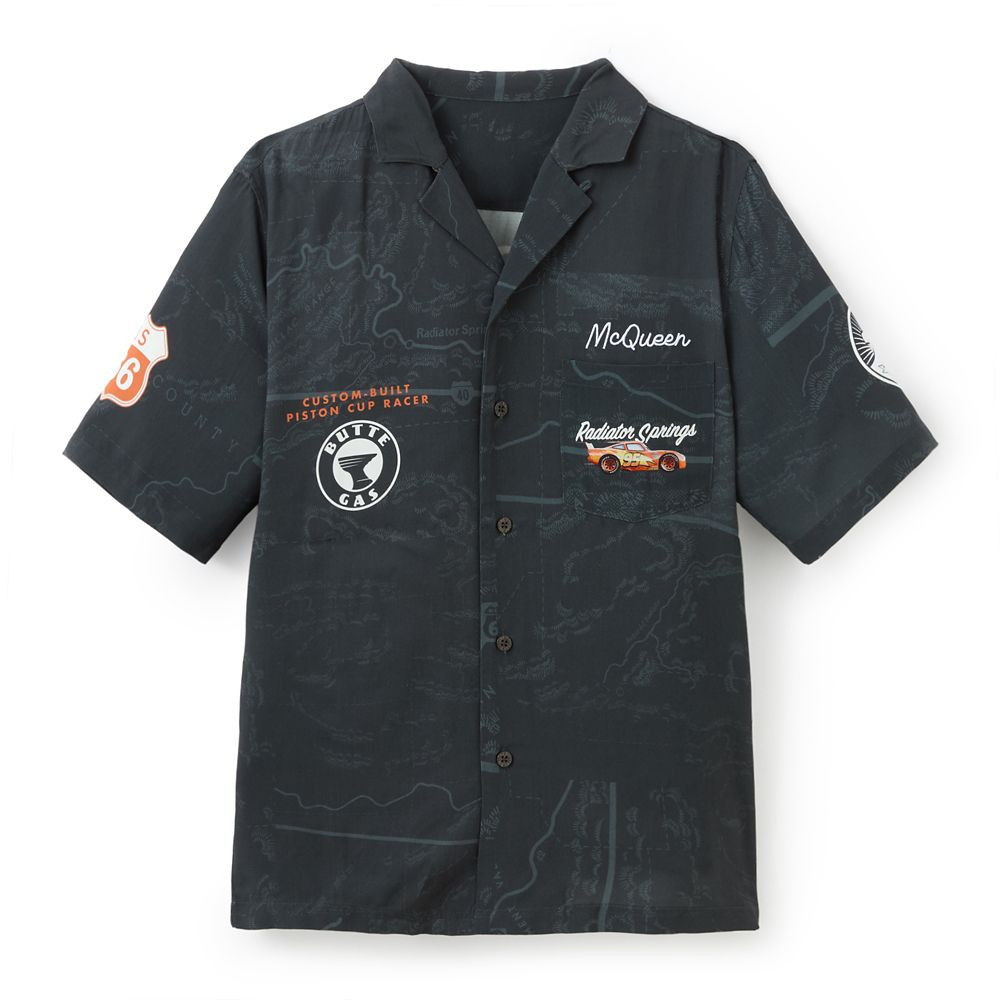 Lightning McQueen Button Down Shirt for Adults \u2013 Cars | Disney Store | Disney Store