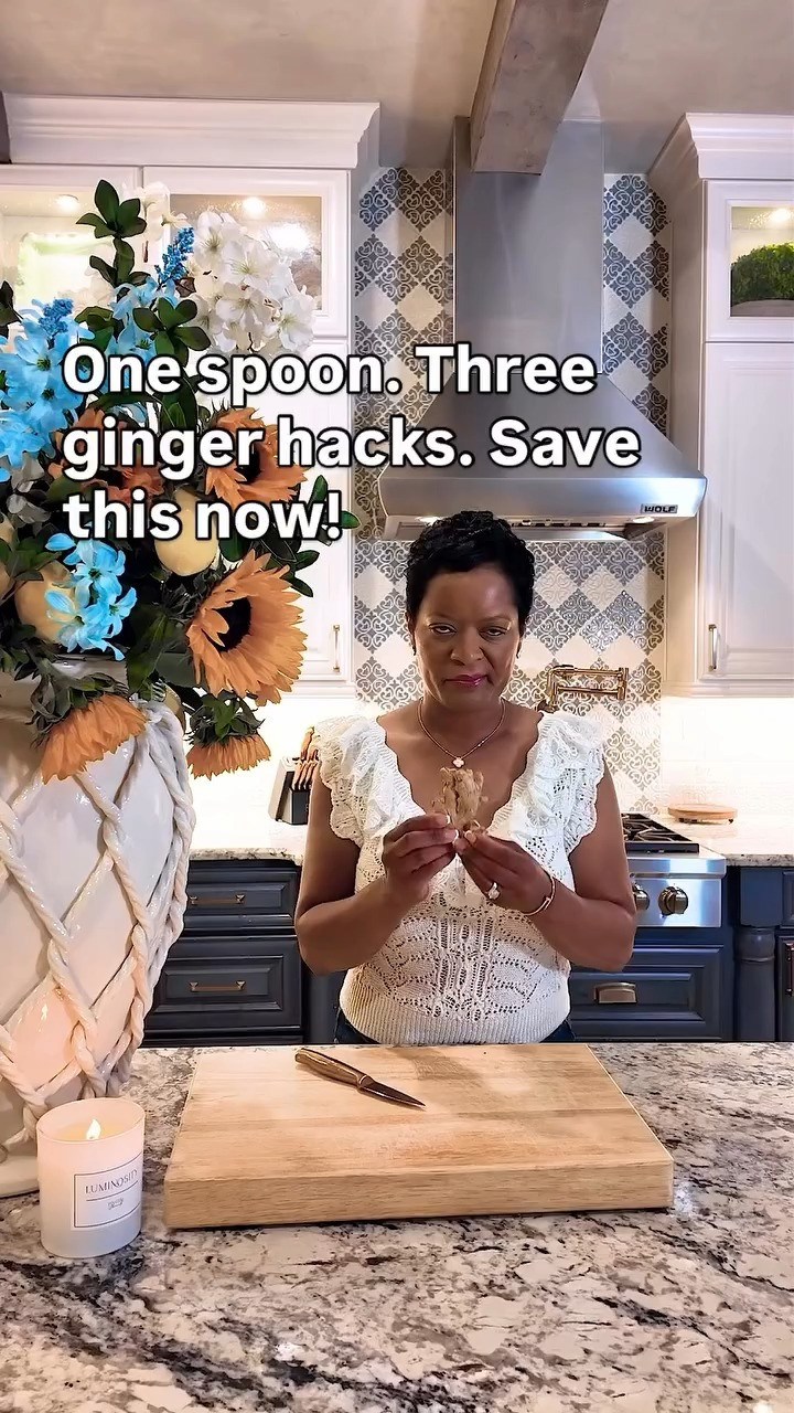 A Kitchen Hack Worth Saving 🥄💡
Did you know you can peel fresh ginger effortlessly… with just a spoon?
No knives, no waste—just a little pressure and a lot of flavor.

Whether you’re using fresh or frozen ginger, here’s how to preserve the extra:
1️⃣ Grate + freeze in ice cube trays
2️⃣ Store in a jar with neutral oil
3️⃣ Dry slices for teas or spice blends

This simple hack is just one of many in Welcome to My Table—my upcoming cookbook that blends elevated, flavorful recipes with storytelling, lifestyle tips, tablescaping, and scent-scaping ideas for your most memorable hosting moments.

✨ From the Just Jeannie luxury lifestyle brand, curated by home entertaining and style expert Jeannie Jacobs—recognized as a top lifestyle brand in the USA 2025.

More flavor. More ease.

🔗 Follow justjeannie for more kitchen & hosting tips.
3w 

 #LTKFallSale #LTKHome