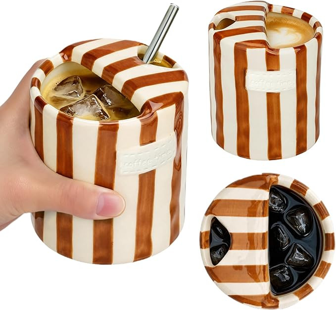 Ceramic Coffee Mug Novelty Ceramic Travel Mug Cute Espresso Cups To Go Anthropologie Latte Cups A... | Amazon (US)