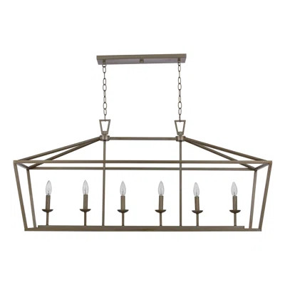 Carmen 6-Light Kitchen Island Linear Pendant Laurel Foundry Modern FarmhouseÂ® Finish: Antique Silve | Wayfair North America
