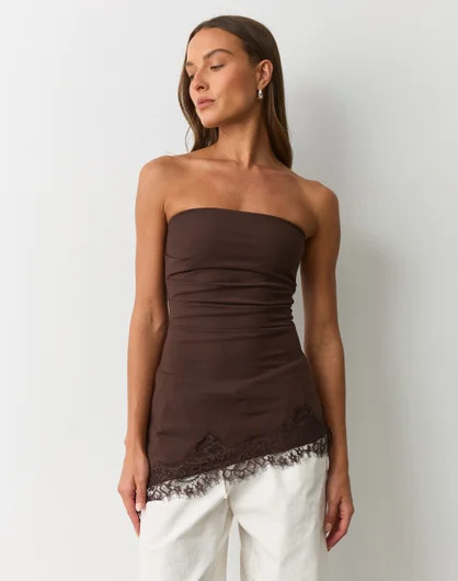 Strapless Lace Trim Top | Glassons (Australia)