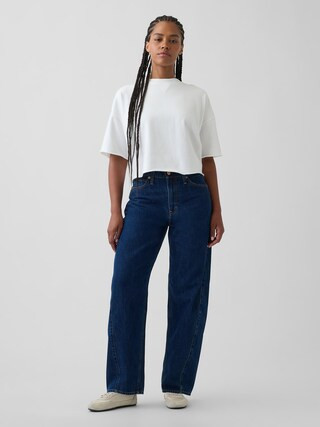 Curvy High Rise Barrel Jeans | Gap (US)