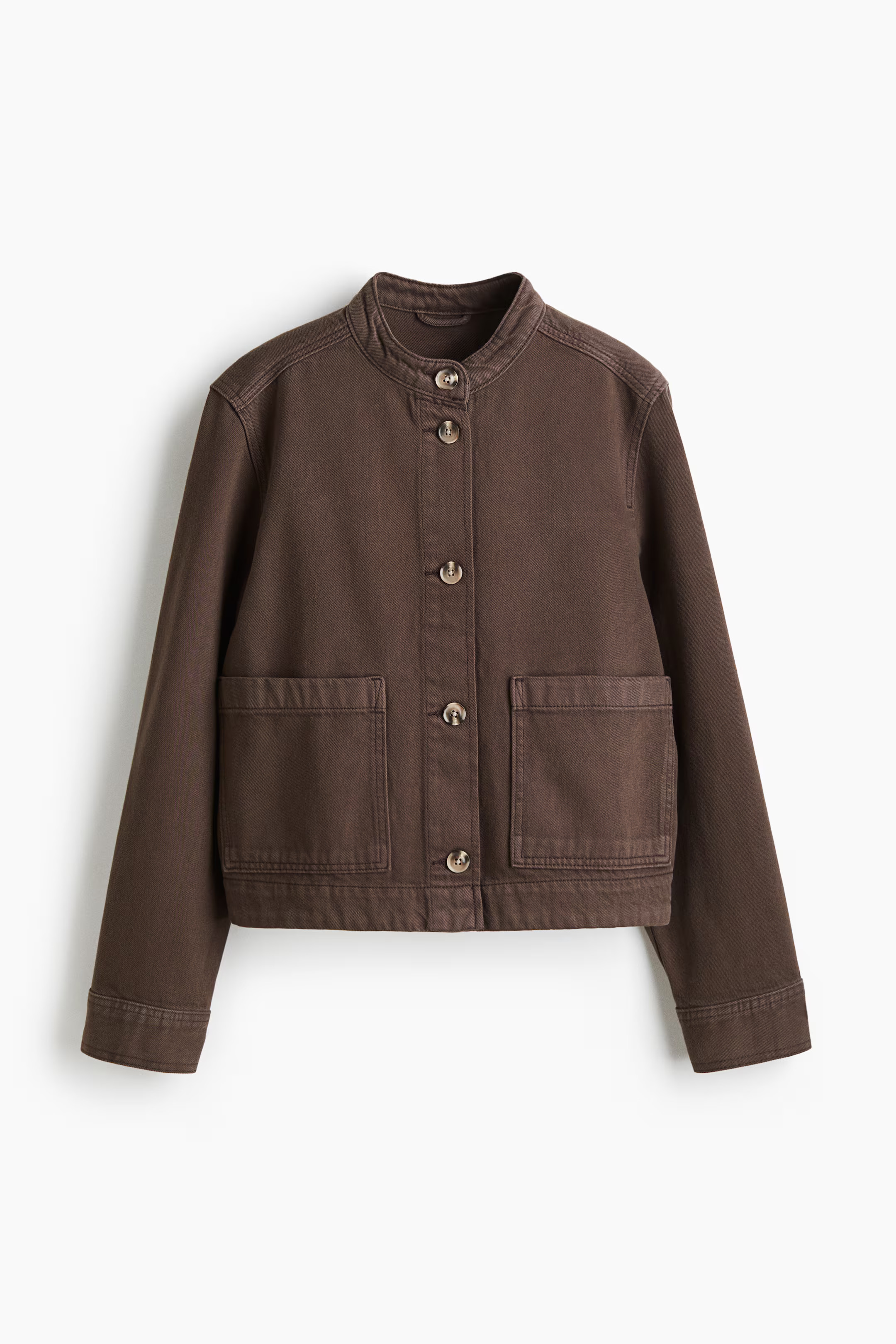 Twill Jacket - Dark brown - Ladies | H&M US | H&M (US + CA)