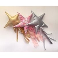 Wand / star wand / fairy wand / handmade wand / childrens wand / magic wand / fabric wand / glitter  | Etsy (US)