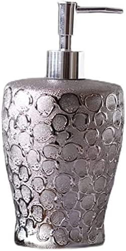 Soap Dispenser - Bathroom Countertop Pump Bottles, Lotion Dispenser, Vintage Silver Irregular Rou... | Amazon (US)