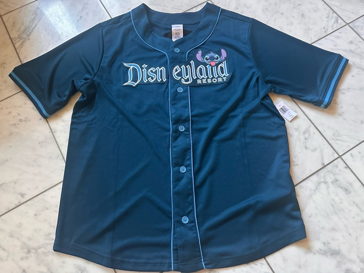 Disney 2025 Disneyland Blue LILO & Stitch Baseball Jersey Large L New | eBay US