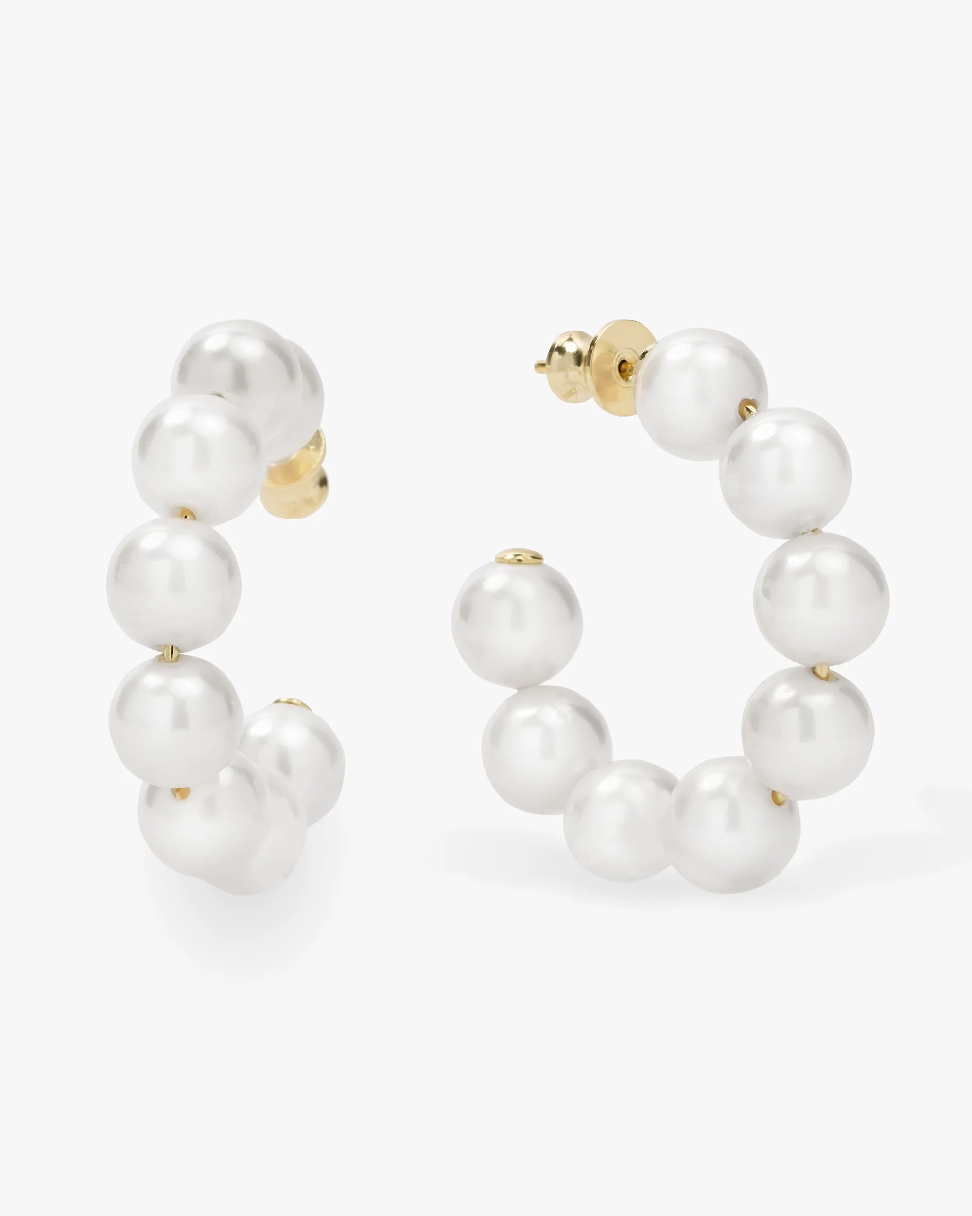 Life's A Ball Pearl Hoops | Melinda Maria