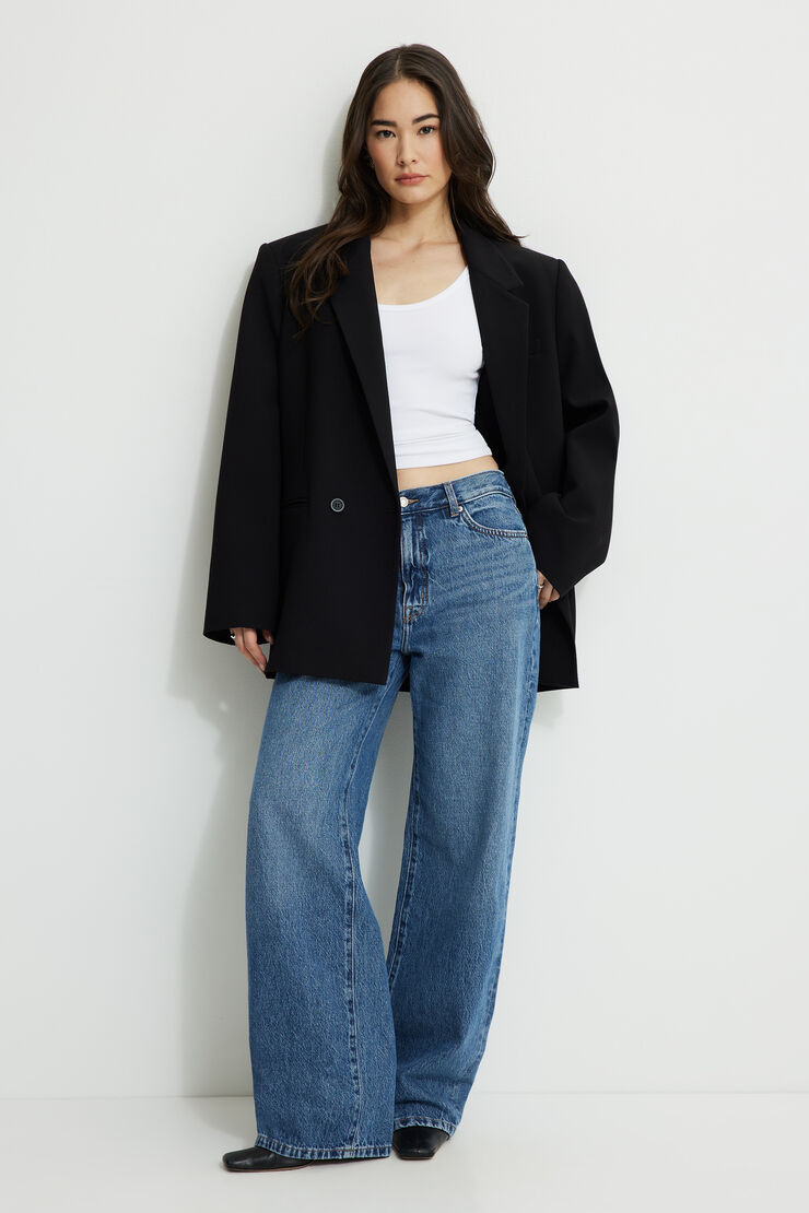 Sydney Mid Rise Baggy Fit Jeans | Dynamite Clothing