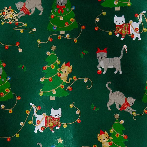 Holiday Mischief Cats Wrapping Paper | The Container Store