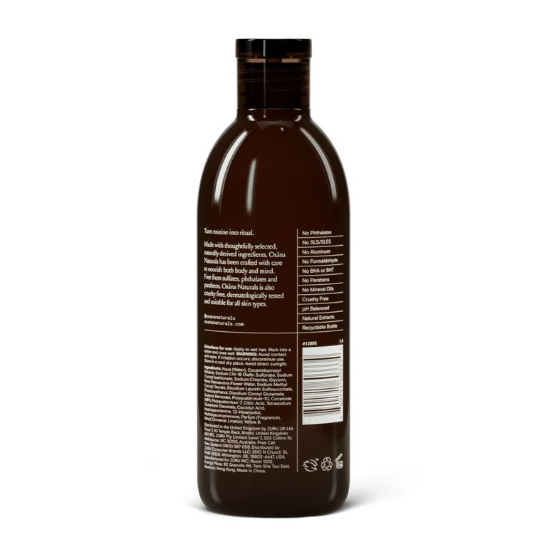 Osana Naturals Ultra Hydration Jasmine + Rose Water Shampoo | Walmart (US)