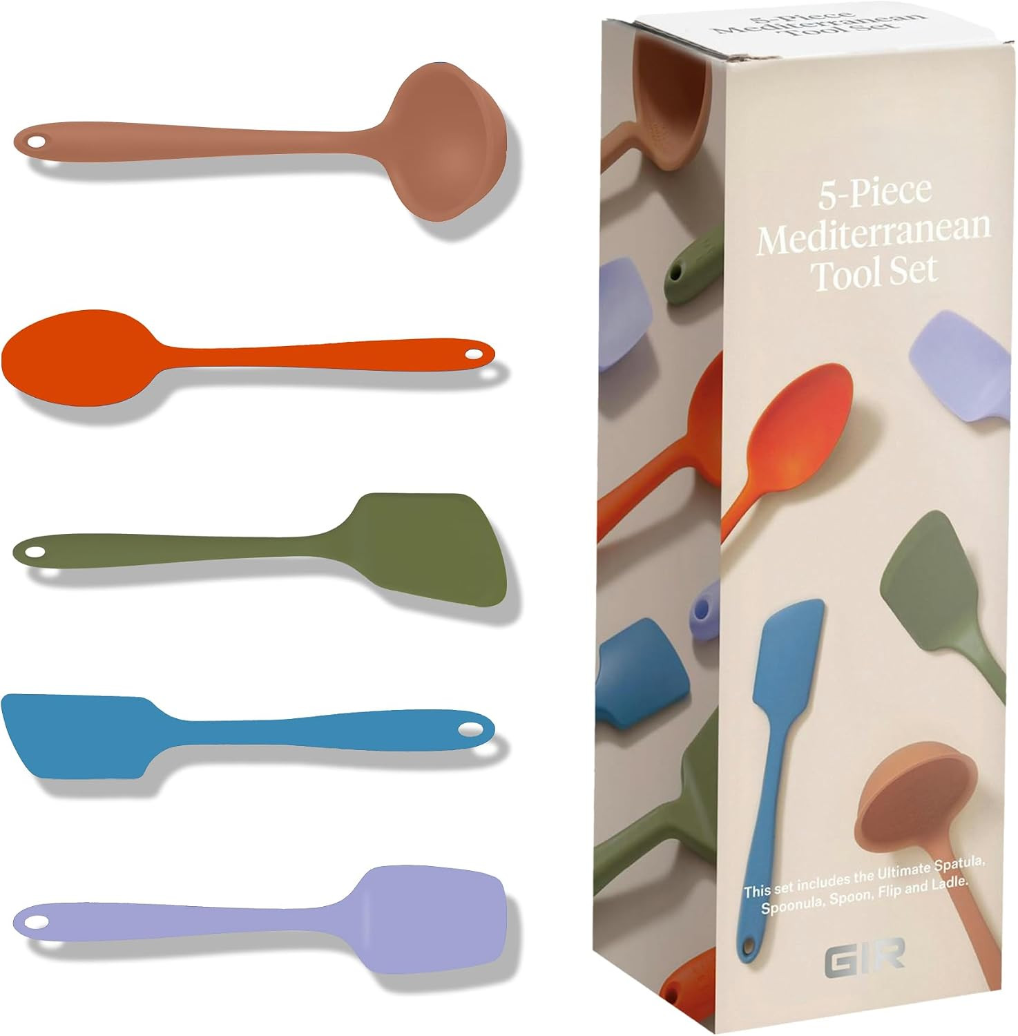 GIR: 5-Piece Silicone Ultimate Kitchen Utensils Set – Mediterranean | Amazon (US)