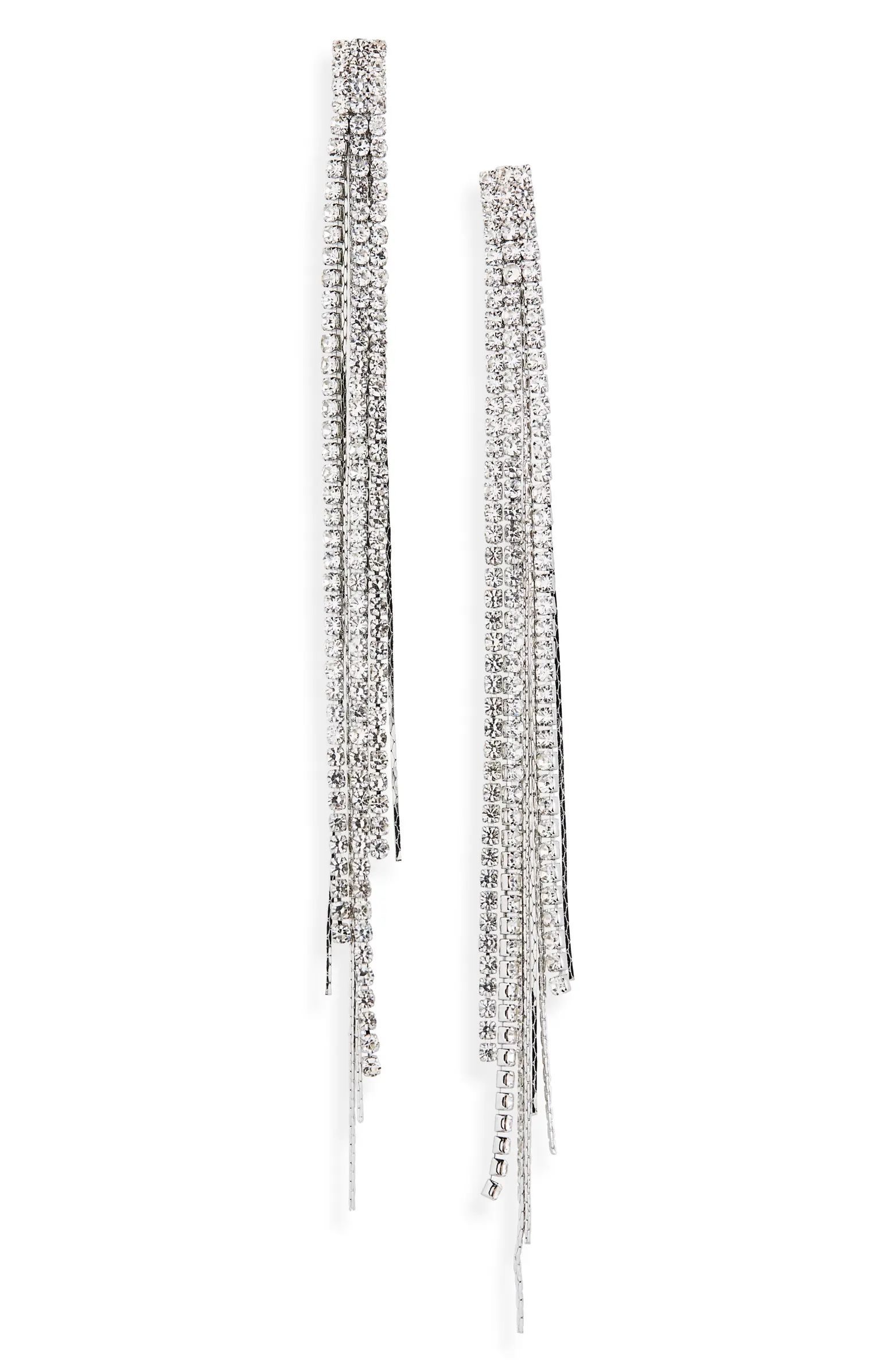 Multi Crystal Fringe Drop Earrings | Nordstrom