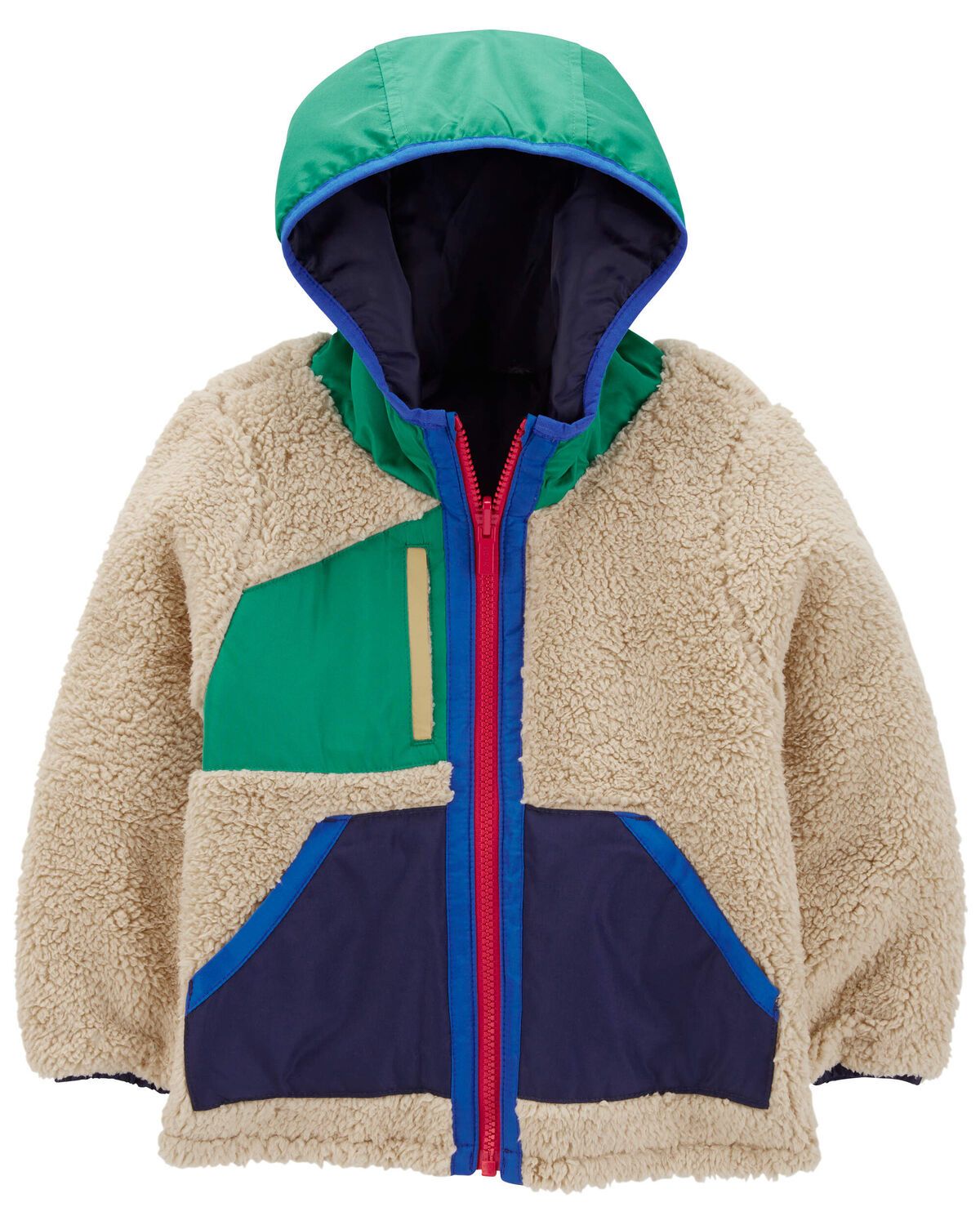 Toddler Colorblock Faux Sherpa Mid-Weight Jacket - Carter's | Carter's | Carter's Inc