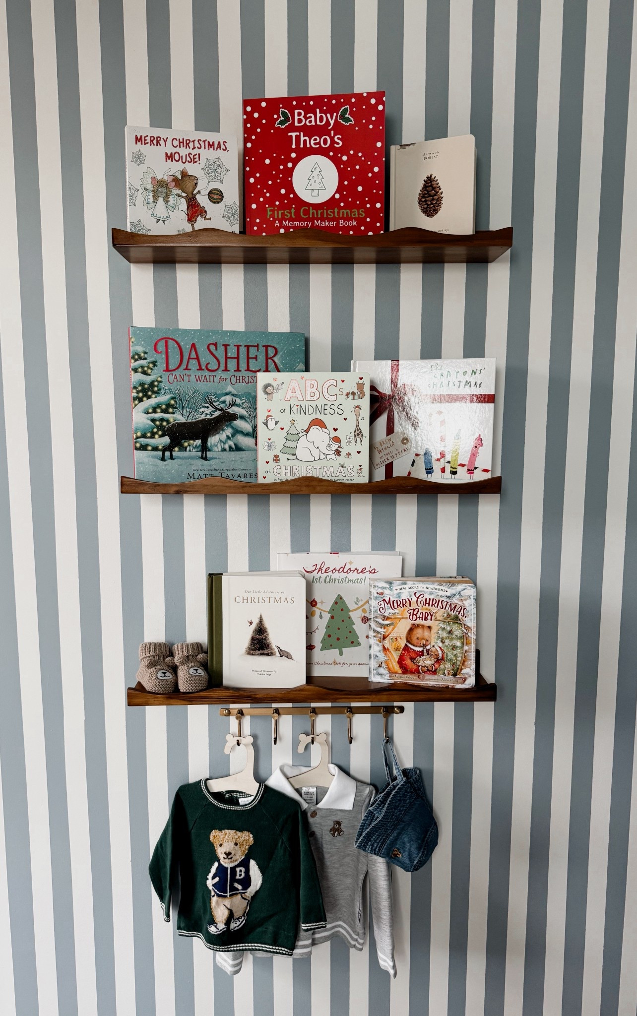 Christmas bookshelves in the nursery 🎄📕  baby’s first christmas 🎅🏻 

#LTKHoliday #LTKBaby #LTKSeasonal