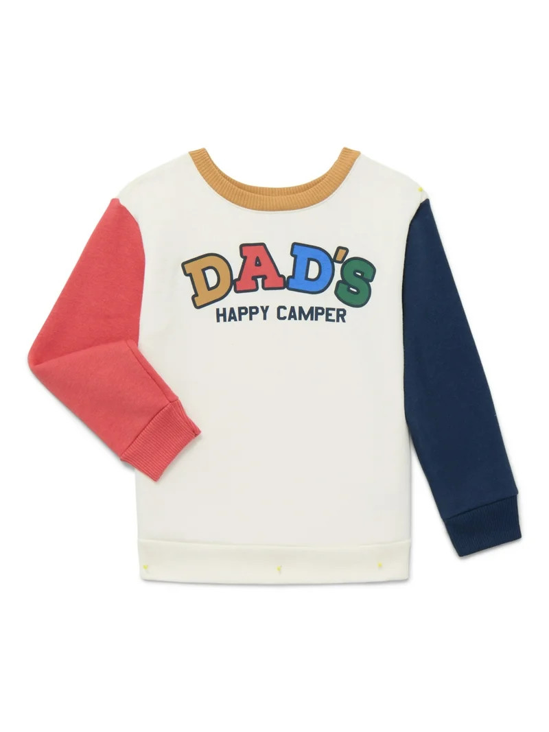 Garanimals Toddler Boy Color Block Graphic Fleece Sweatshirt, Sizes 2T-5T | Walmart (US)