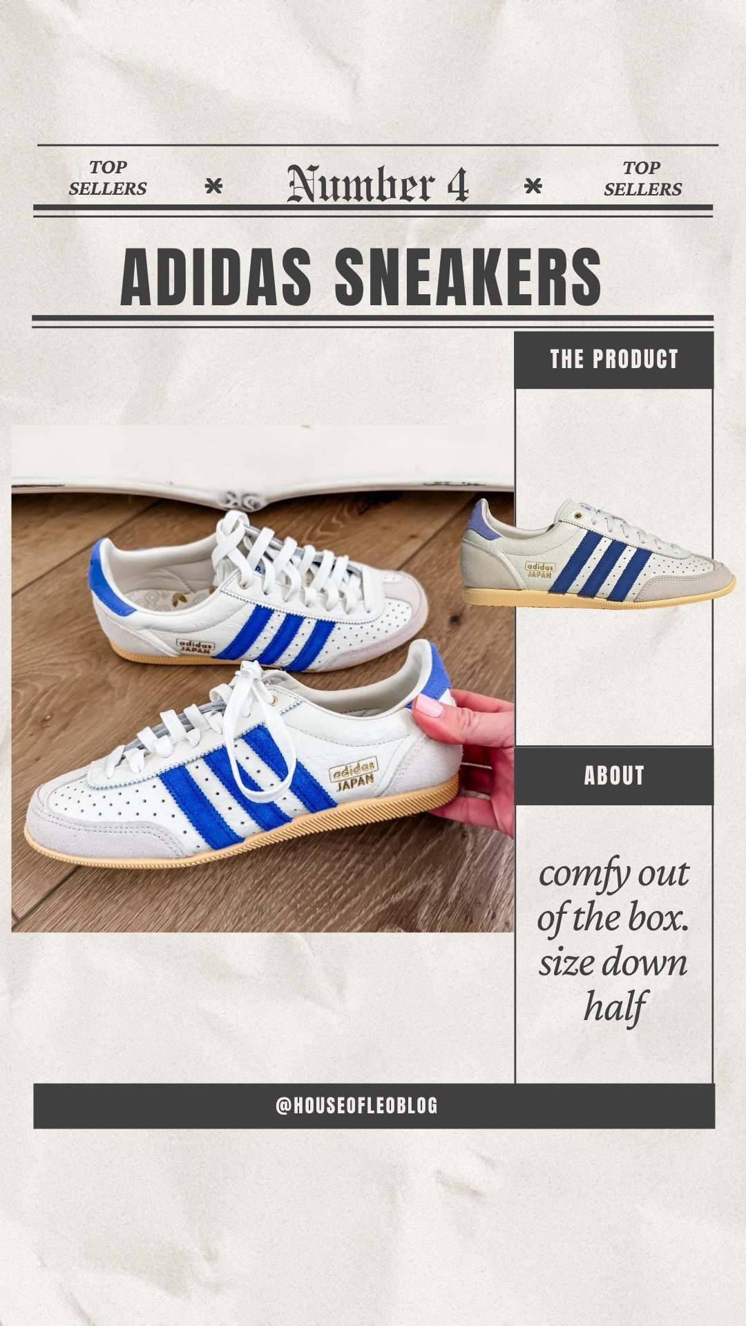 Adidas sneakers size down half