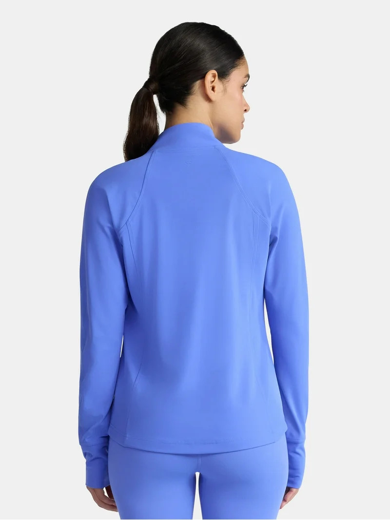 Avia Women's and Women's Plus SoftSculpt Zip Up Active Jacket, Sizes XS-4X | Walmart (US)