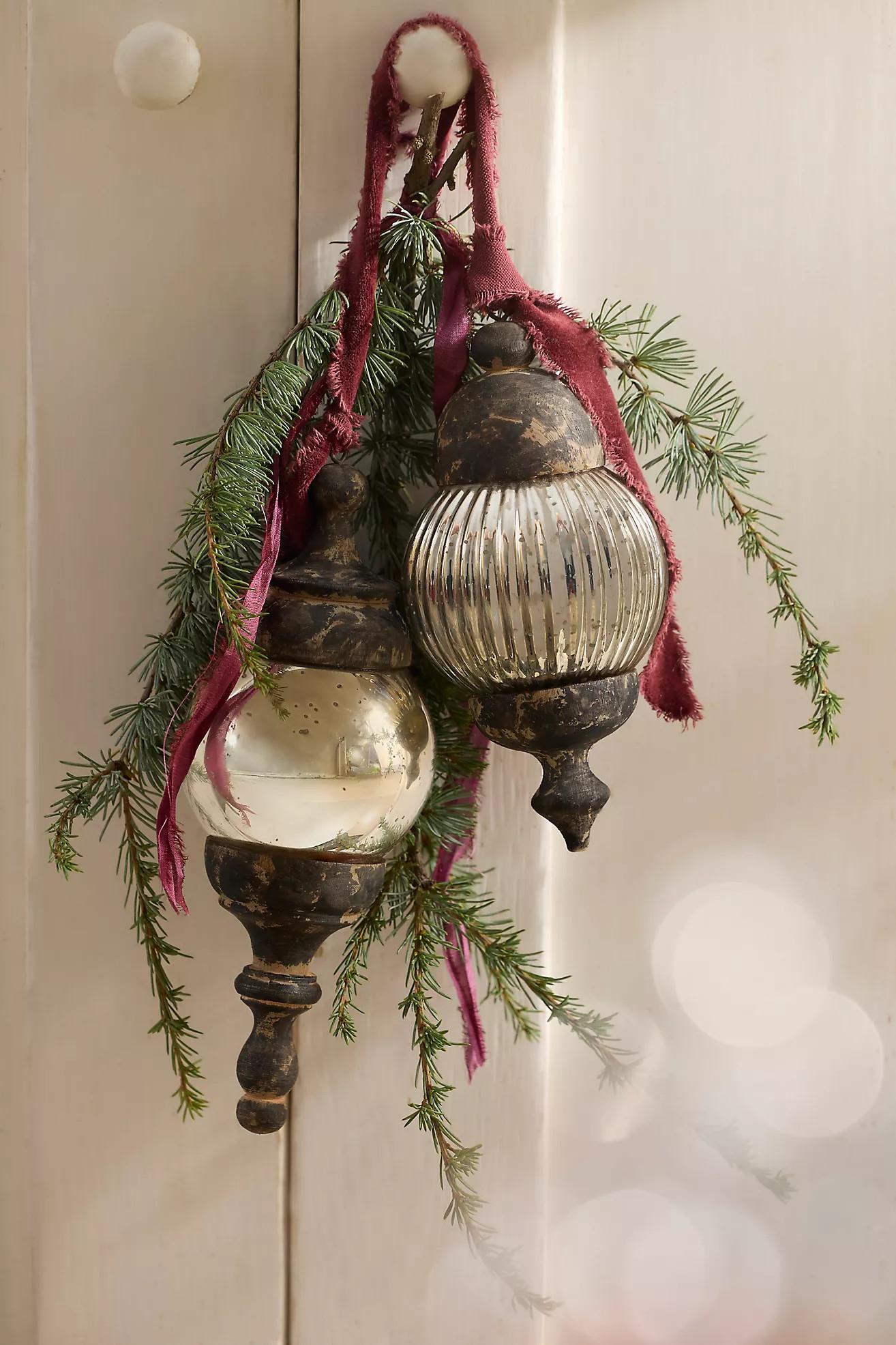 Wood + Glass Finial Ornament | Terrain