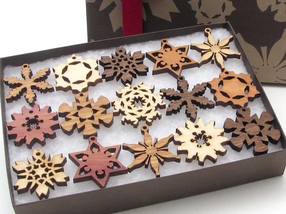 Mini Snowflake Ornaments From Nestled Pines  Gift Box Set of | Etsy | Etsy (US)