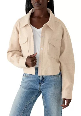 Women's Cropped Button Up Jacket | Belk