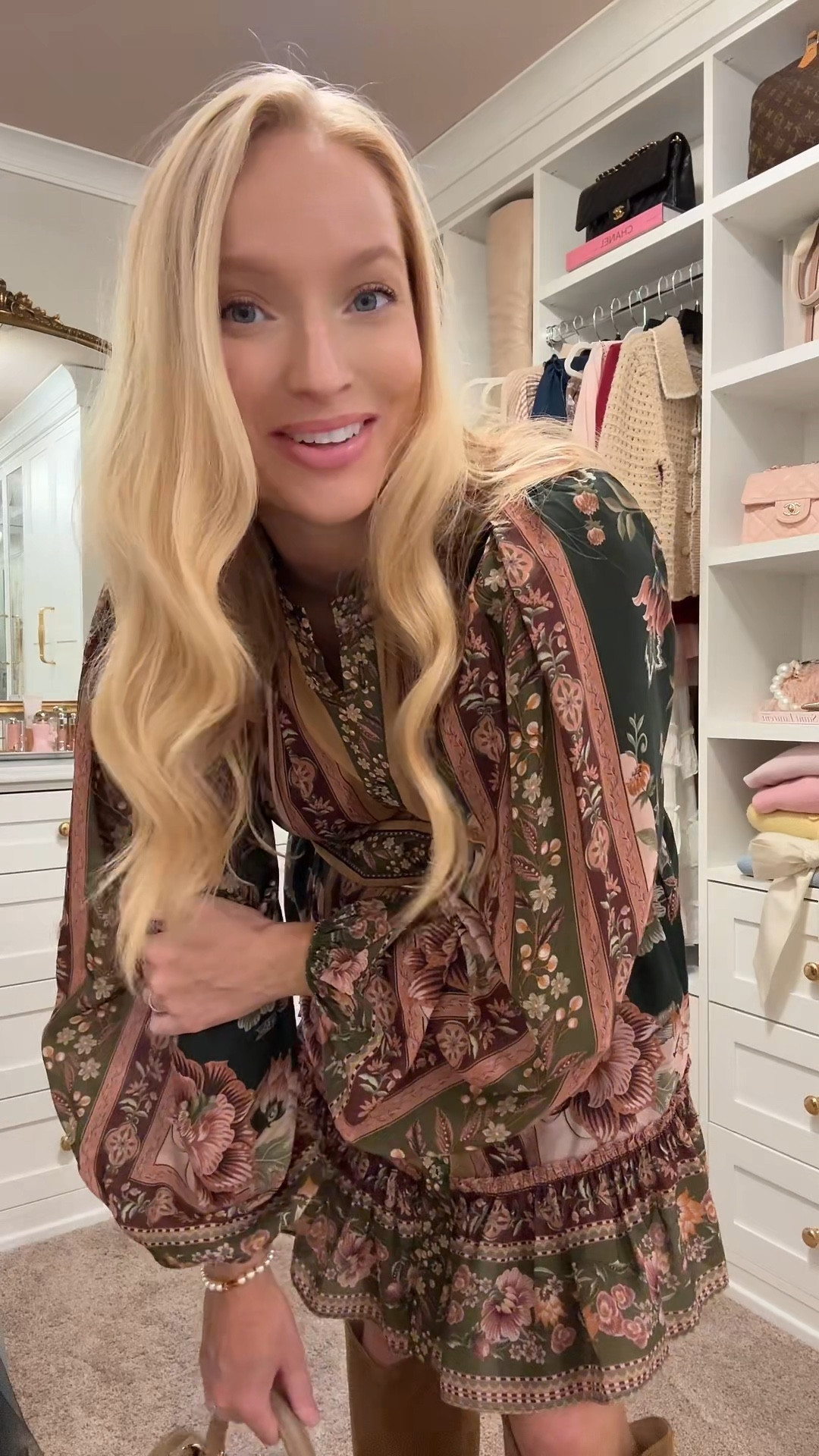 Just got in the cutest fall dress! I’m wearing a size small and it’s TTS but if you’ll be pregnant into the fall season I recommend sizing up 1 for more room in the belt and length!  ** it just sold out at Nordstrom so I linked it at other retailers but it has a high sell out risk!!

Paired with these suede knee high boots that are currently on Sale! Size up if you have a wider foot 

#LTKSeasonal #LTKBump