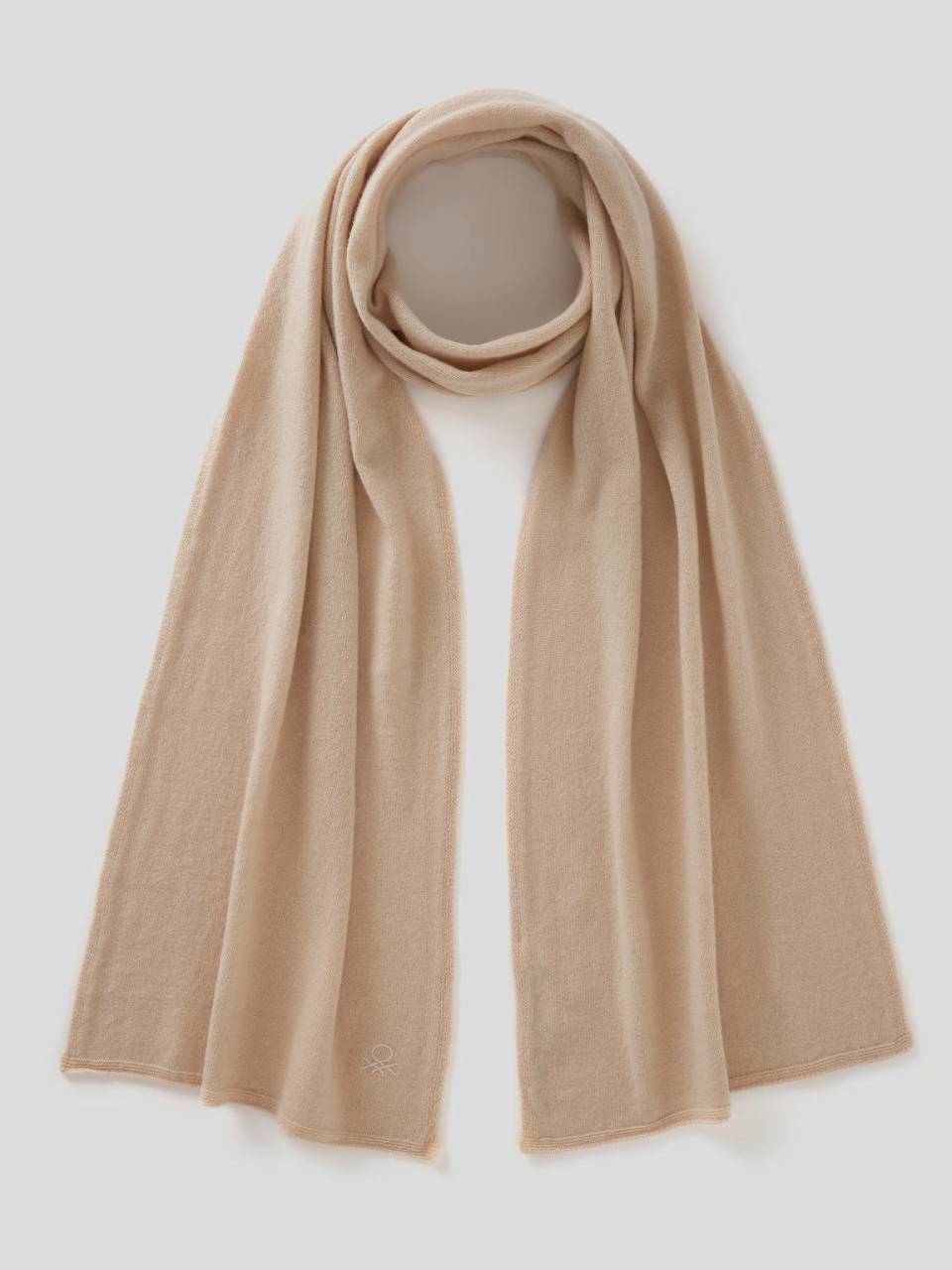 Scarf in wool and cashmere blend - Beige | Benetton | Benetton (EU)