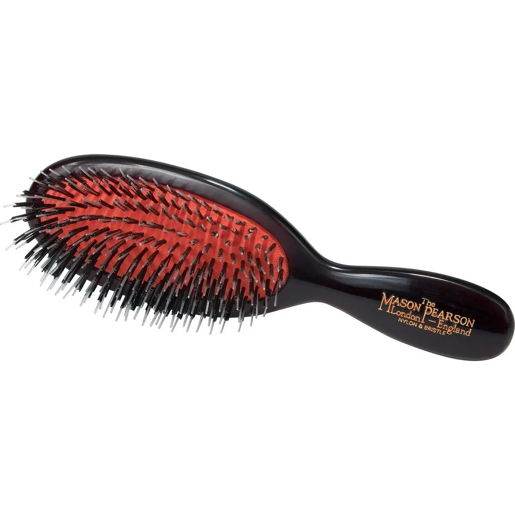 Mason Pearson Pocket Mixture Nylon & Boar Bristle Brush for Short Coarse to Normal Hair in Black at Nordstrom | Nordstrom
