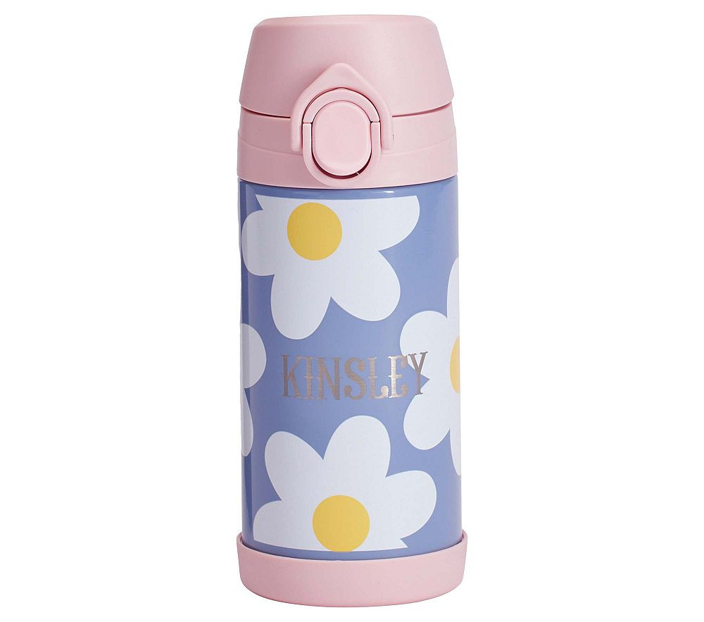 Mackenzie Blue Daisies Water Bottle | Pottery Barn Kids