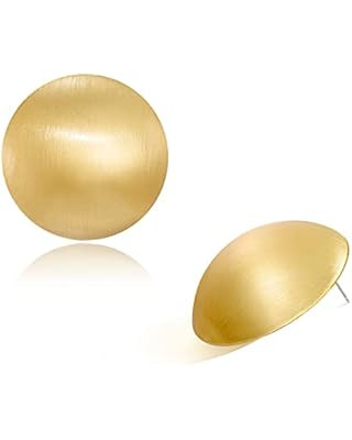 Half Ball Dome Stud Earrings 925 Sterling Silver Post Pin for Women Girls Hypoallergenic Nickel F... | Amazon (US)