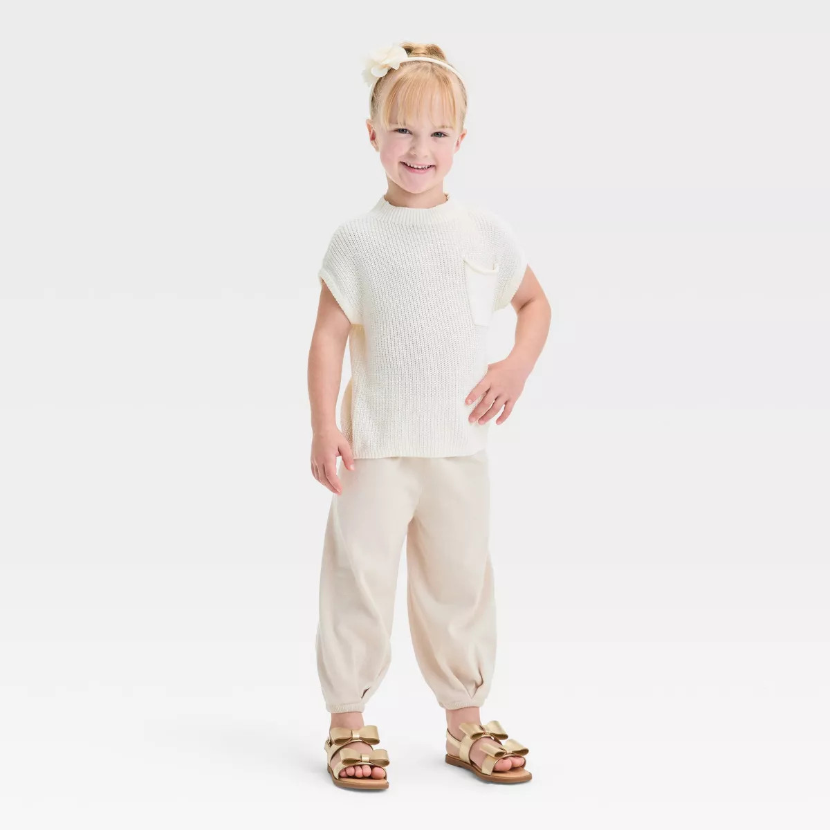 Grayson Mini Toddler Girls' Sweater Set - Beige 18M | Target
