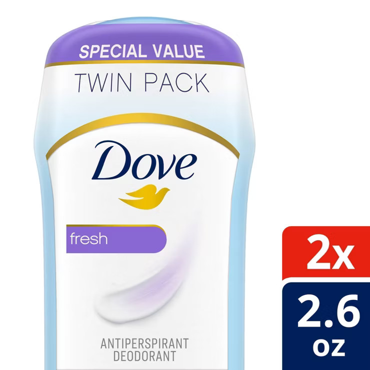 Dove Beauty Fresh 24-Hour Invisible Solid Antiperspirant & Deodorant Stick - 2.6oz/2pk | Target