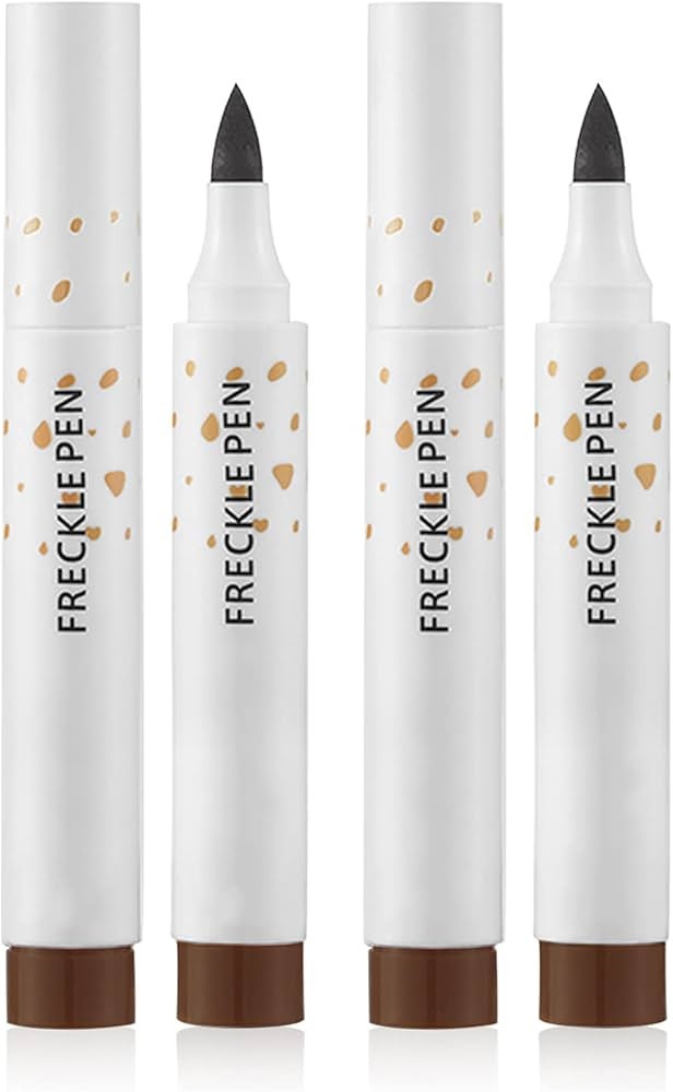 Freckle Pen 2 Pcs Dark Brown Waterproof Lasting Natural Like Face Freckle Makeup Pen 0.17 Fl Oz | Amazon (US)