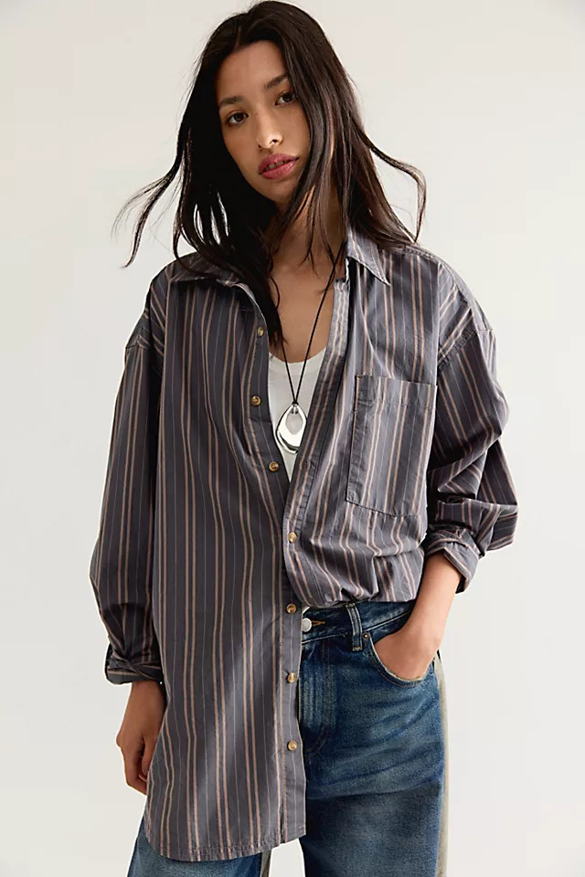 Freddie Striped Shirt | Free People (Global - UK&FR Excluded)