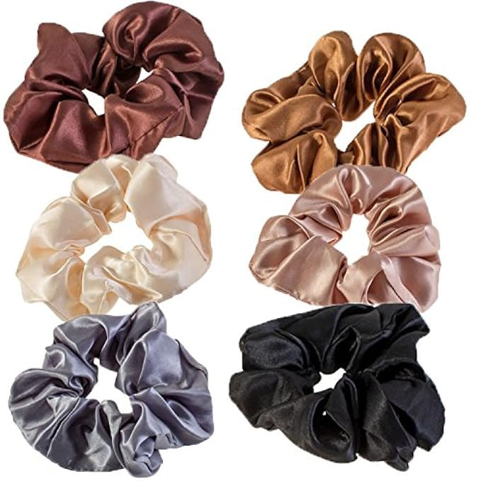 Hair Styling Hairstyling Set Kit of 6pcs Satin Scrunchies Hairbands Hair Bands Ponytails Holders Bob | Amazon (US)