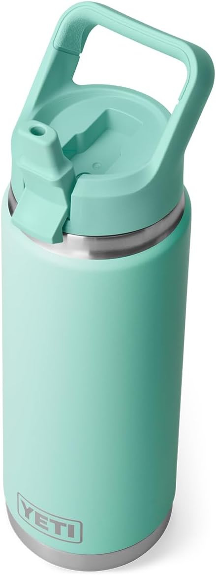 YETI Rambler 26 oz Bottle, Vacuum Insulated, Stainless Steel with Color Matching Straw Cap | Amazon (US)