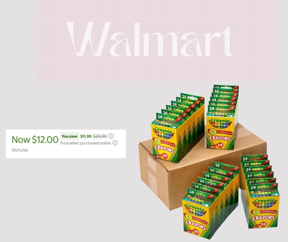 Teachers & Parents! Snag this deal before it’s gone. 24 crayon packs with 24 assorted colors for only $12.

#LTKSaleAlert #LTKKids