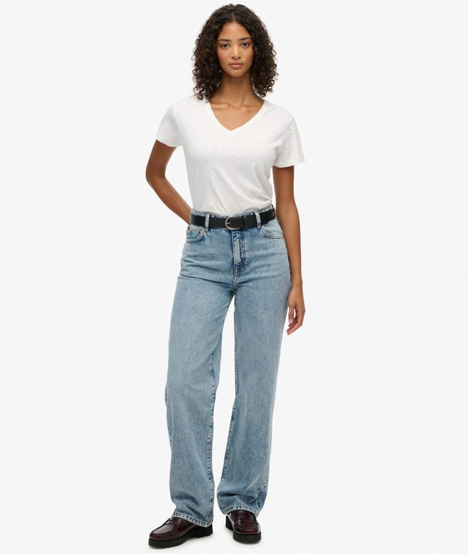 Organic Cotton High Rise Wide Leg Jeans | Superdry (UK)