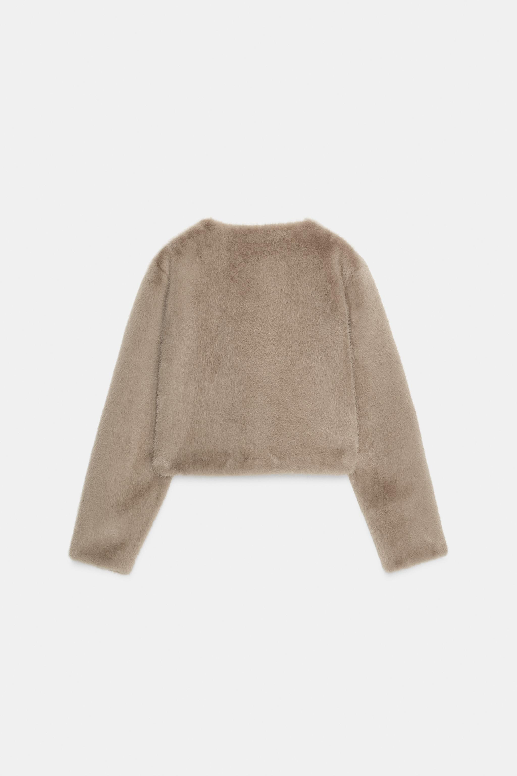 FAUX FUR SHORT JACKET | Zara US