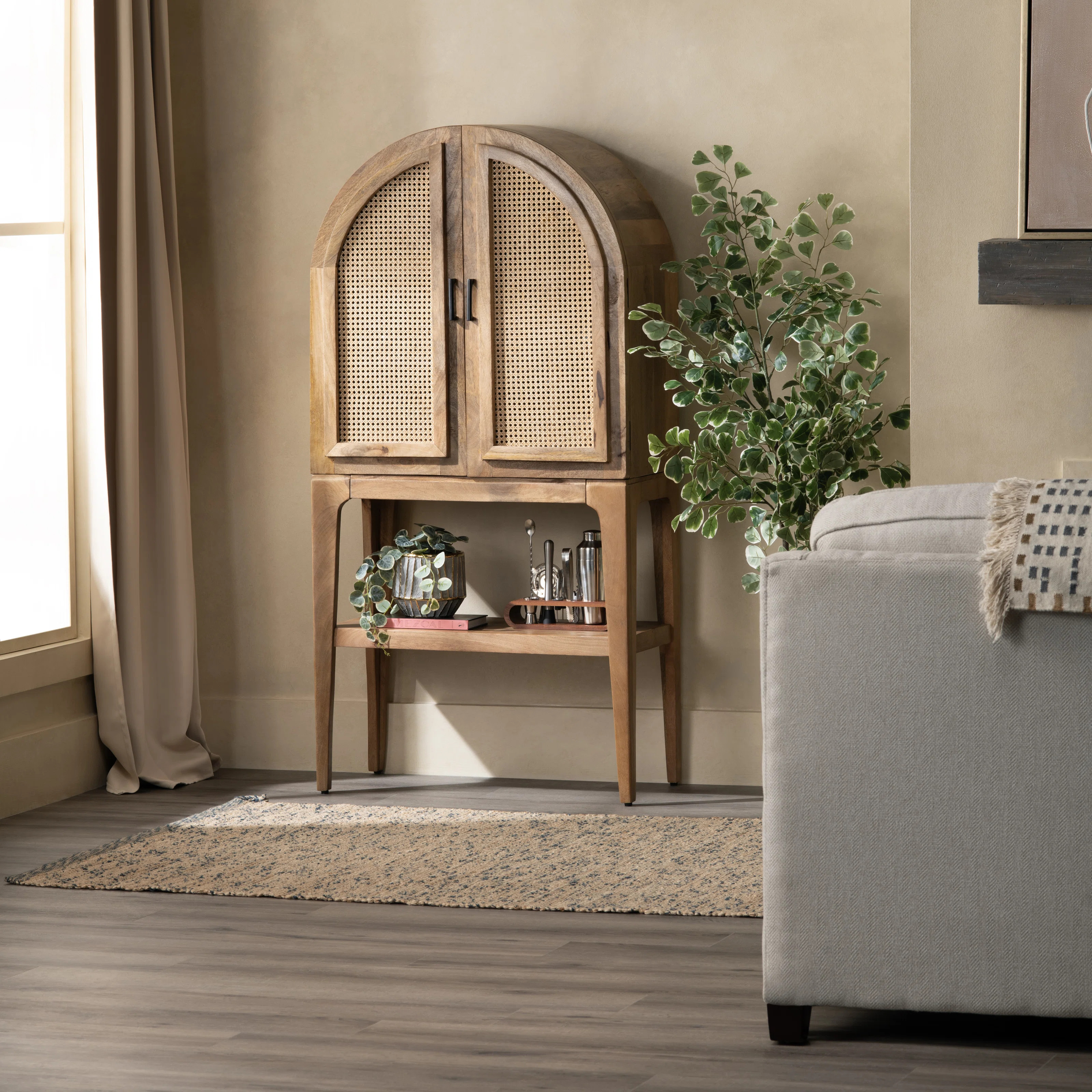 Biscayne Rounded Top Bar Cabinet | Wayfair North America