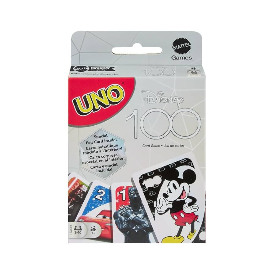 UNO Disney 100 Card Game for Kids, Featuring Disney Characters, Collectible Foil Card | Amazon (US)