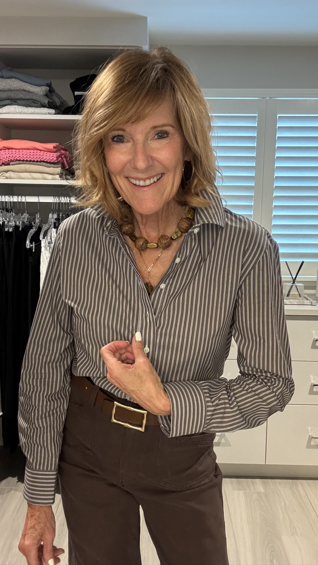 We had to share this great shirt with you. If you are looking for a shirt that doesn’t gap this is it. The fabric is beautiful and we love it. ￼

#LTKgrwm #LTKootd