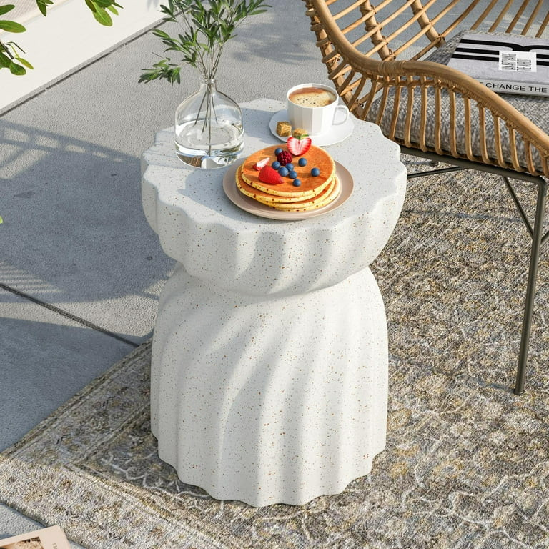MOALCOFER 19" Lightweight Concrete Outdoor Side Table,Versatile Patio Accent for Living Room & Ou... | Walmart (US)