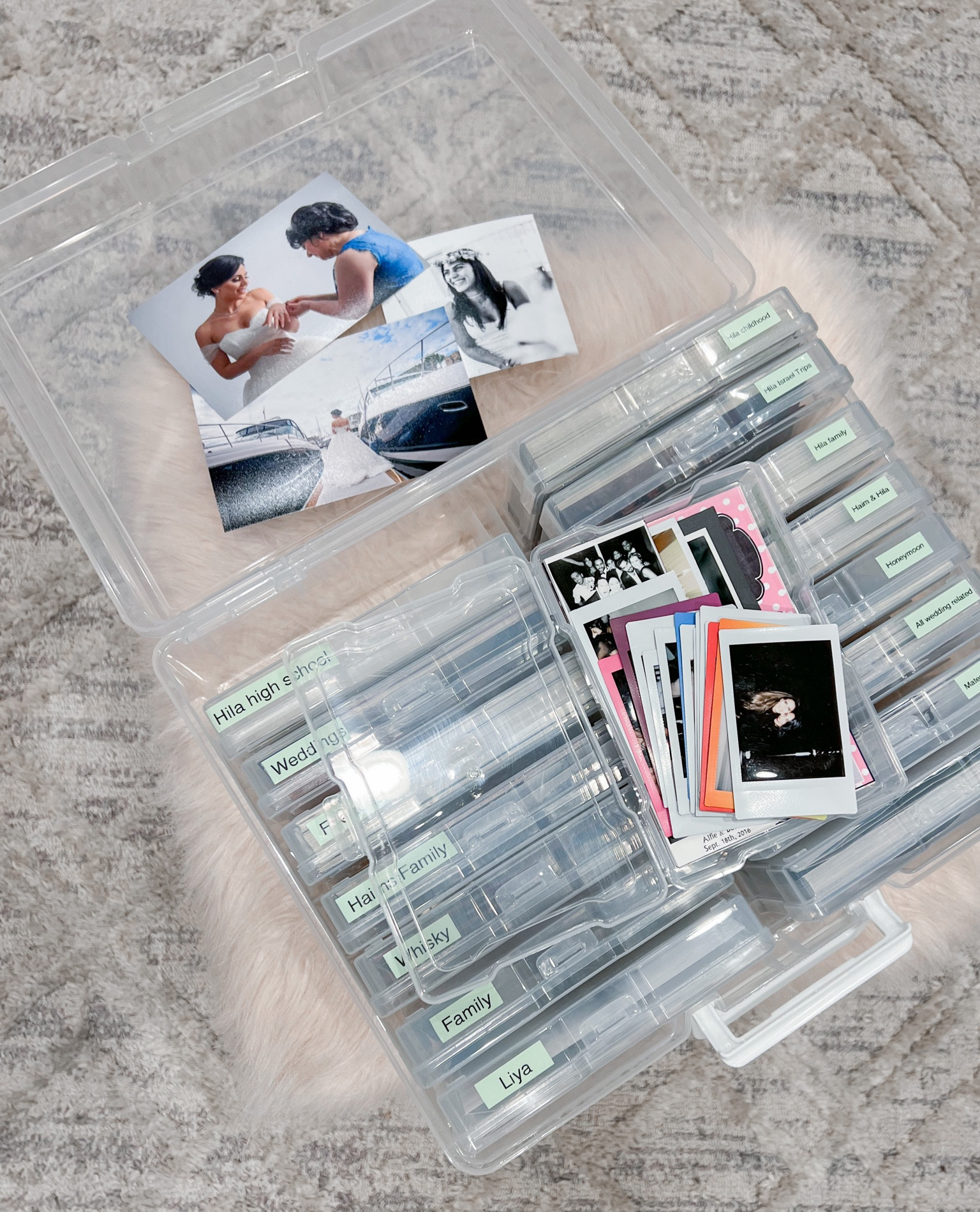 My favorite photo organization hack! Aside from making photo albums I love this container to organize random photos we have, duplicates, prints we get from people, photo both or anything really old that I don’t feel like putting into an album. 

Labeling it made it much easier to find a container when sorting or looking for photos.

Mom hacks, photos, organization, professional organizer 

#LTKfamily #LTKsalealert #LTKhome